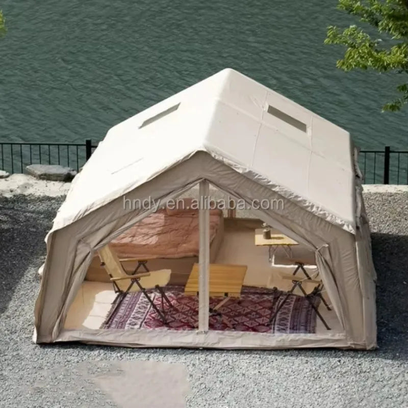 2026 17.28 Black Outdoor Camping Inflatable Tent Suitable For Outdoor Gatherings Of 8 To 12 People