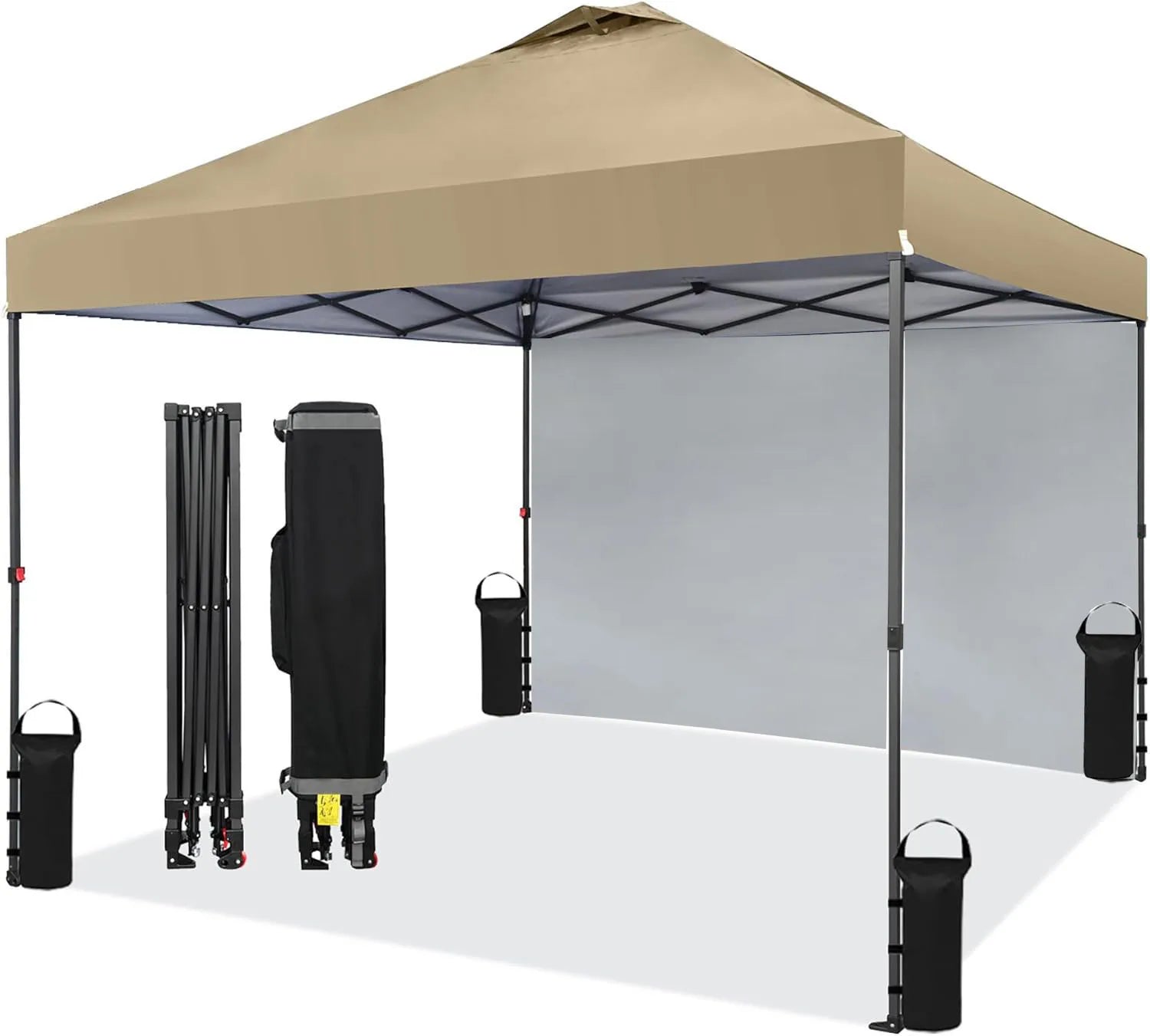 10x10FT Instant Pop-Up Gazebo with Removable Sidewalls, UV Protection & Waterproof Outdoor Canopy, Portable Event Tent for Parties, Weddings, Backyard, Beach, Camping