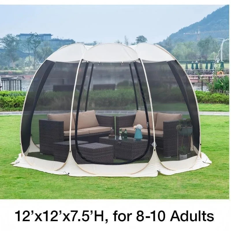 Hot Sale 6 Sided Mesh Screen Party Tent Durable Waterproof Outdoor Tent for Camping Backyard Garden Party