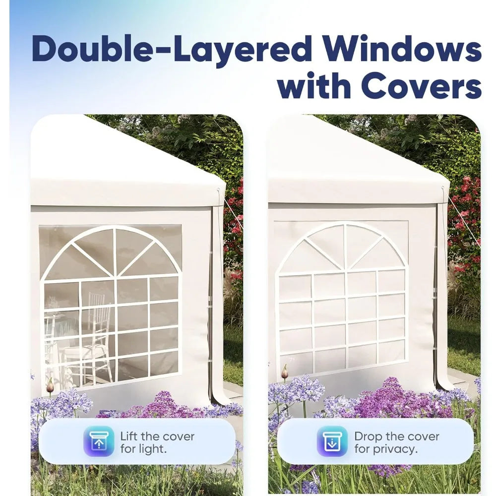 20x40 Party Tent Heavy Duty Upgrade PVC Fire Retardent Vinyl Outdoor Gazebo Wedding Canopy Carport Shelter BBQ Tents