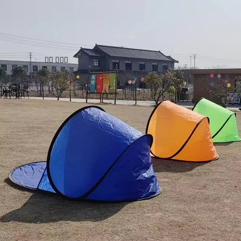 Outdoor Oval-Shaped Fully Automatic Quick-Opening Tent Portable Beach Tent Shade Shelter UV Protection Camping Tent Useful Tent