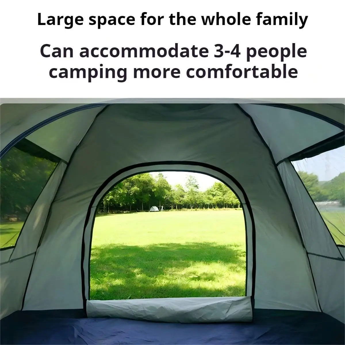 Outdoor Automatic Quick-opening Tent Rainproof Sunshine-proof Tent Fishing Beach Sunshine Shelter Two doors and two windows