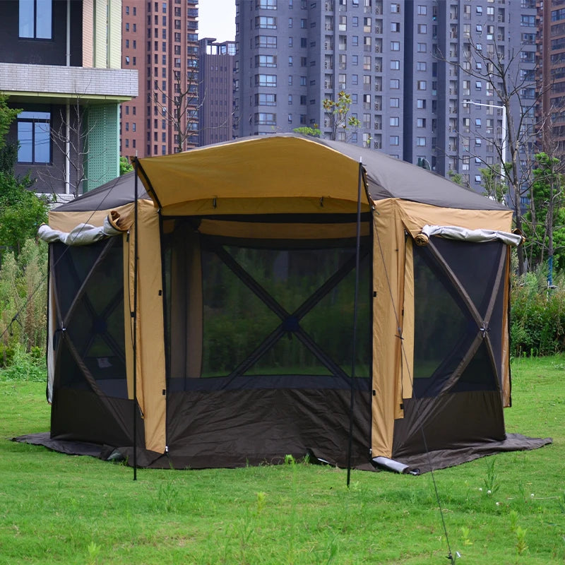Abri solaire personnalisable pour mariage, camping, plage, extérieur, tente de camping instantanée pour 12 personnes