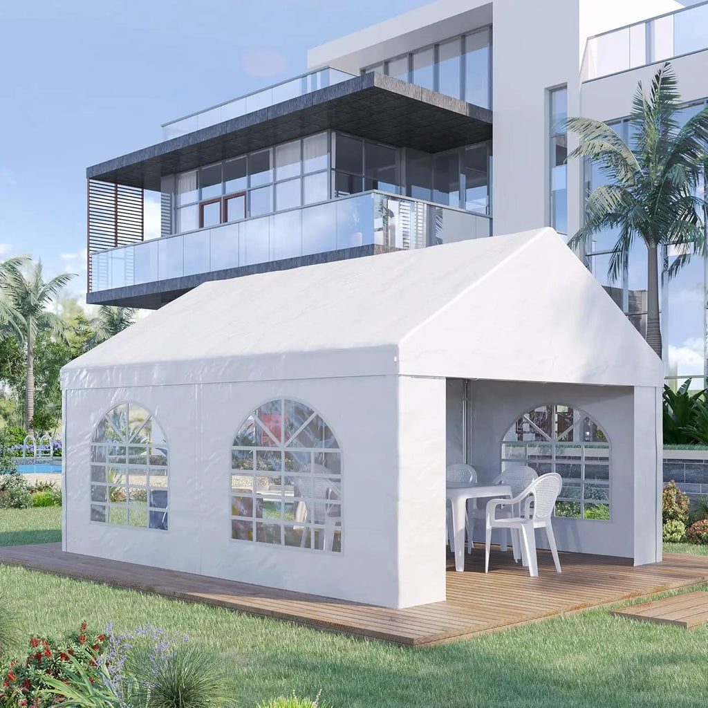 20 x 40 ft Heavy Duty Party Tent Outdoor Gazebo Wedding Tent Event Shelter Carport BBQ with Removable Sidewalls & Windows, Outs