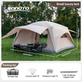 Upgraded 4 Season Camping Tent 3-12 Person Waterproof Windproof Double Layer 2 Room Family Outdoor Backpacking Equipment