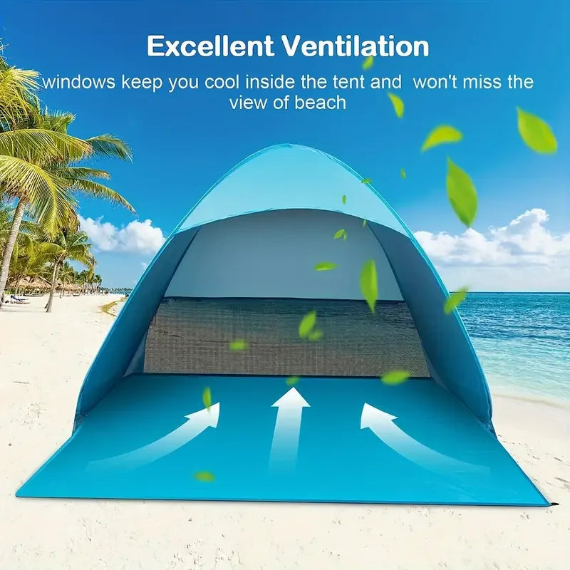 Beach Automatic Tent, Lightweight, Durable and Foldable, Ideal for Lazy People, Suitable for Outdoor Beaches, Christmas, Halloween, Thanksgiving Gifts