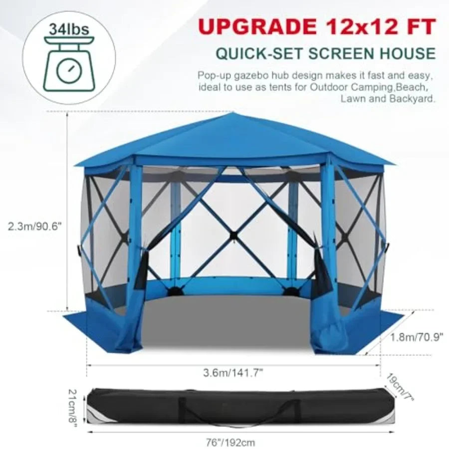12x12 FT Pop Up  Stargazing Tent Gazebos On Clearance with Removable Roof  Sned in Gazebo Sn Tents Portable carpas para Patio f