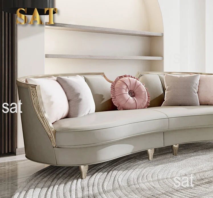 mz- Modern Modular Sectional Sofa Luxury Gold Sofa Set Furniture American Curved Upholstery Living Room Sofas for Home Hotel~