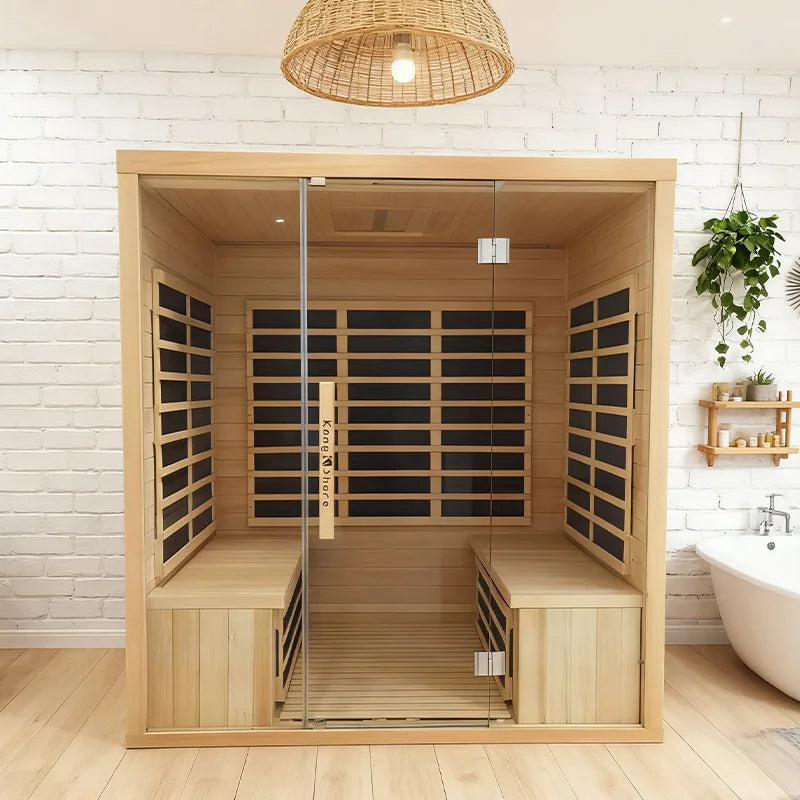 Sauna extérieur, espace de repos, maison en bois, sauna carré préfabriqué en cèdre