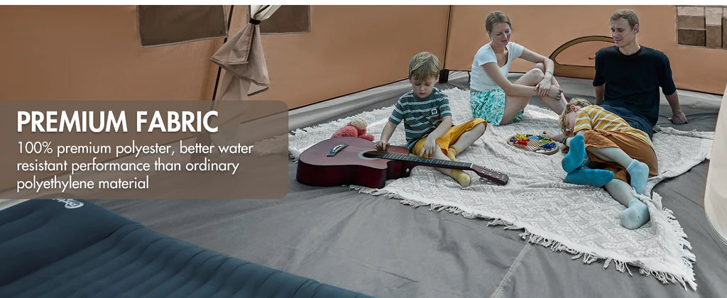 6 | 8 | 10 Person Family Camping Tent with Porch, Big Family Camping Tent with Tall Height, Good Ventilation, Water Resitant Large Tent for Outdoor Camping, Backyard