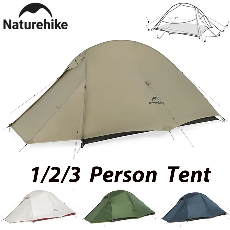 Naturehike Cloud Up Pro Tent 1 2 Person 20D Ultralight Portable Waterproof Camping Tent Outdoor Hiking Travel Backpacking Tent