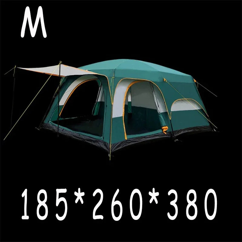 6 - 10 People Family Tour Hiking Picnic Rain-proof Mosquito-proof Wind-proof Camping Tent Outdoor  2 Rooms tent