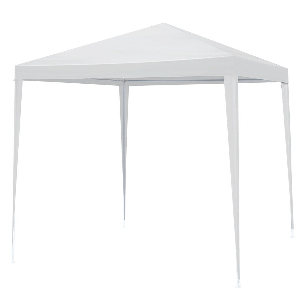 6.5'x6.5' Outdoor Party Tent, Waterproof Canopy with 4 Removable Sidewalls, 2 Doors & 2 Clear Windows, Portable Gazebo for Wedding, Backyard BBQ, White