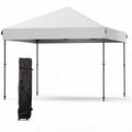 10x10 FT Pop Up Canopy Tent, Black Heavy Duty Waterproof Gazebo Shelter with Wheeled Carry Bag Portable Instant Sun Shade for Outdoor Parties, Events & Camping,Patio, Garden, Beach