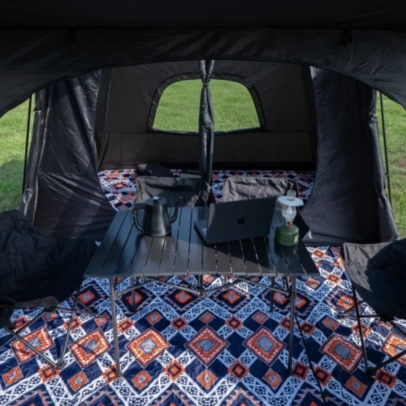 4/8/12-Person Outdoor Camping Tent with Extendable Canopy: Mosquito-proof, waterproof, and UV-resistant; well-ventilated and breathable to prevent stuffiness; quick to set up and easy to pack away; suitable for all seasons an