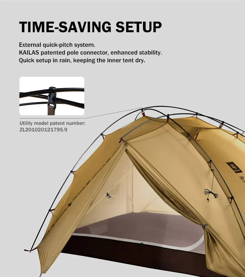KAILAS New STRATUS Tent Ultralight Backpacking 2 Person Double Layer Waterproof Windproof Camping Hiking Survival Tent KT2503102
