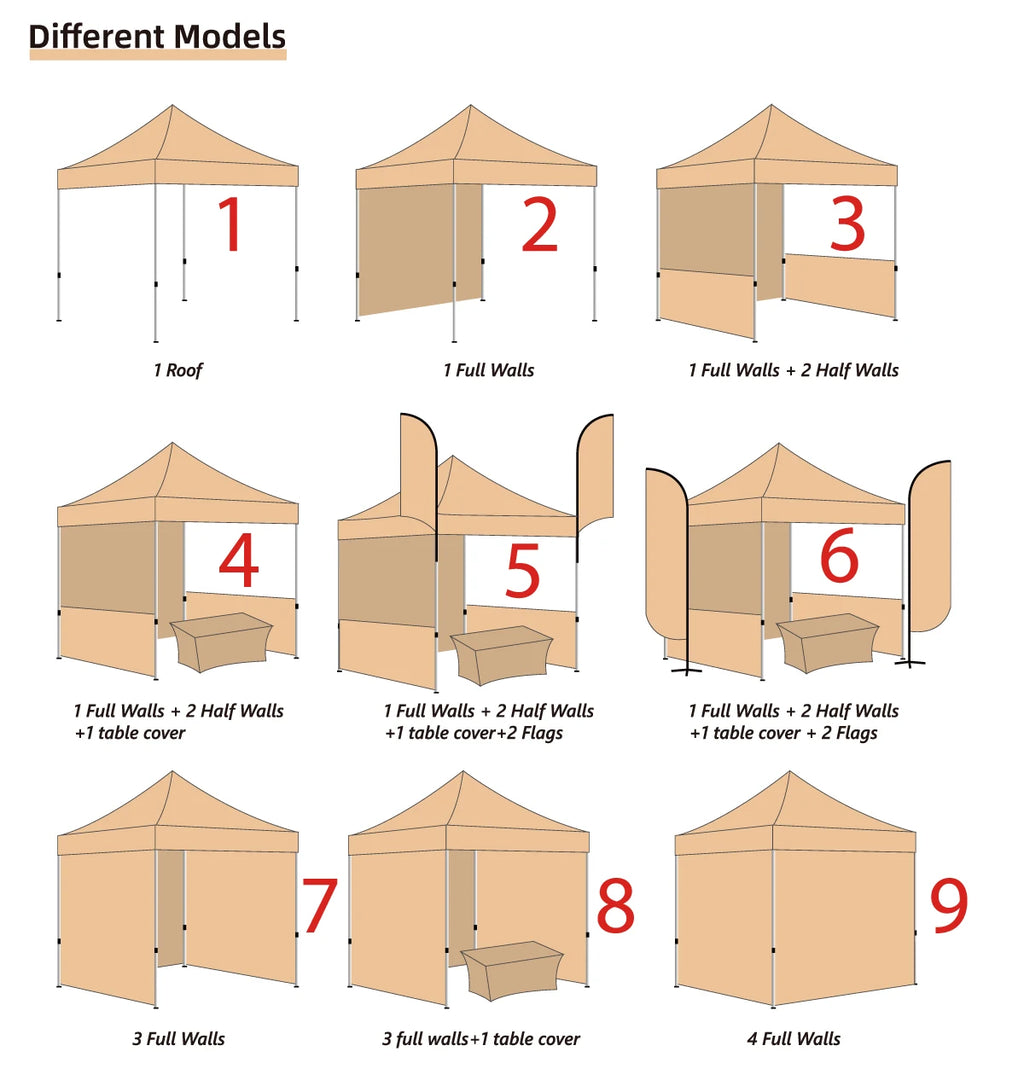 Customize 3x3M Outdoor Aluminium Folding Exhibition Event Awning Marquee Gazebos Canopy Pop Up Trad Show Tent