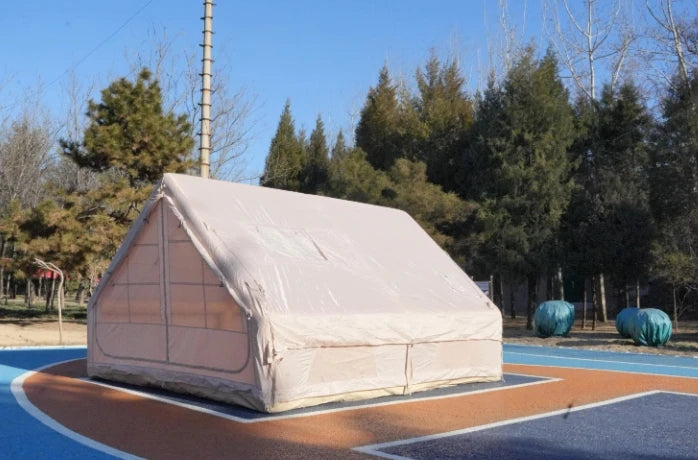 Portable Outdoor Waterproof Four Seasons Family Camping Tent 8-10 People Oxford Fabric Fashion Rooftop Travel Inflatable Triple