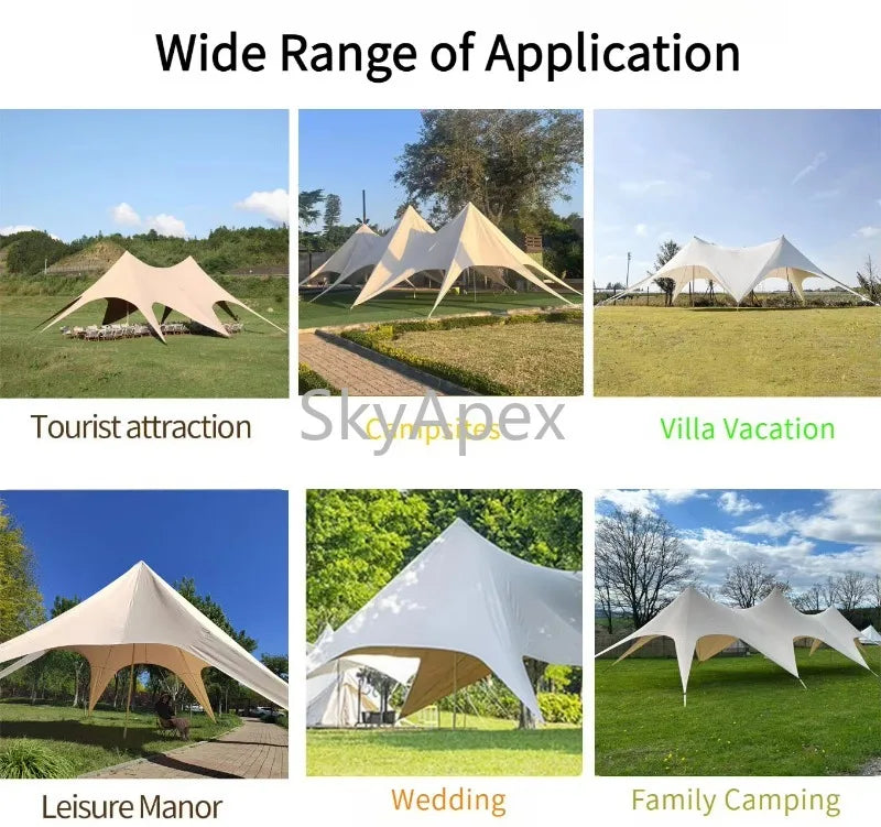 Tente de réception extérieure robuste, résistante aux UV, imperméable et coupe-vent, 10m, 15m, 20m, pour mariages et événements
