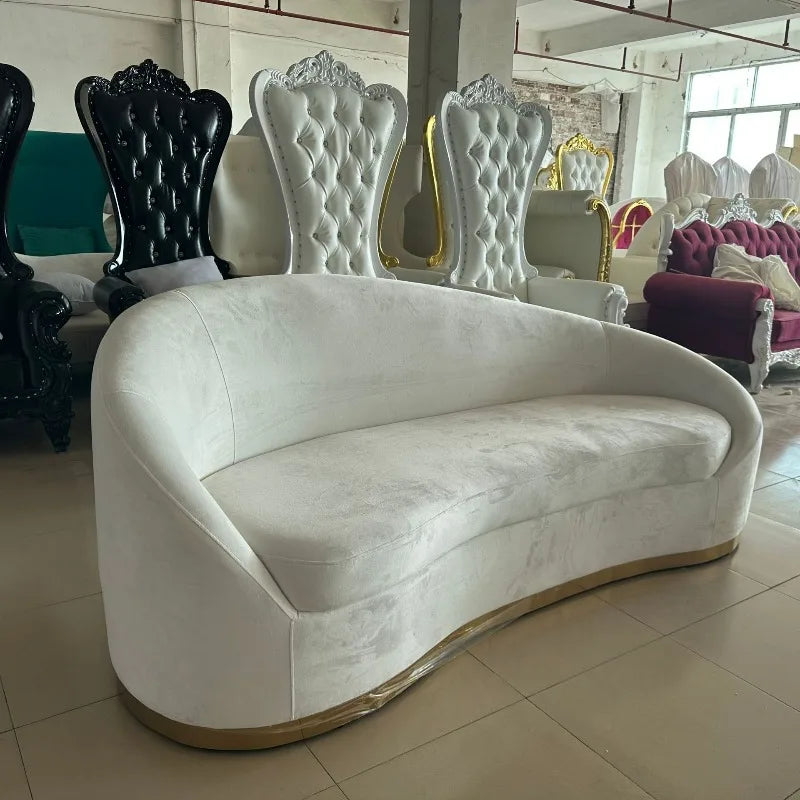 Customized light luxury fabric sofa curved sofa hotel clubhouse special-shaped sofa