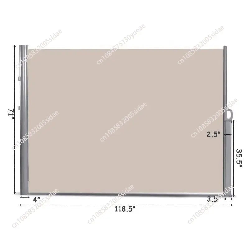 Full Aluminum Frame Privacy Screen Retractable Side Gazebos Canopy Suitable for Balcony Terrace Sun Protection Waterproof Tent S