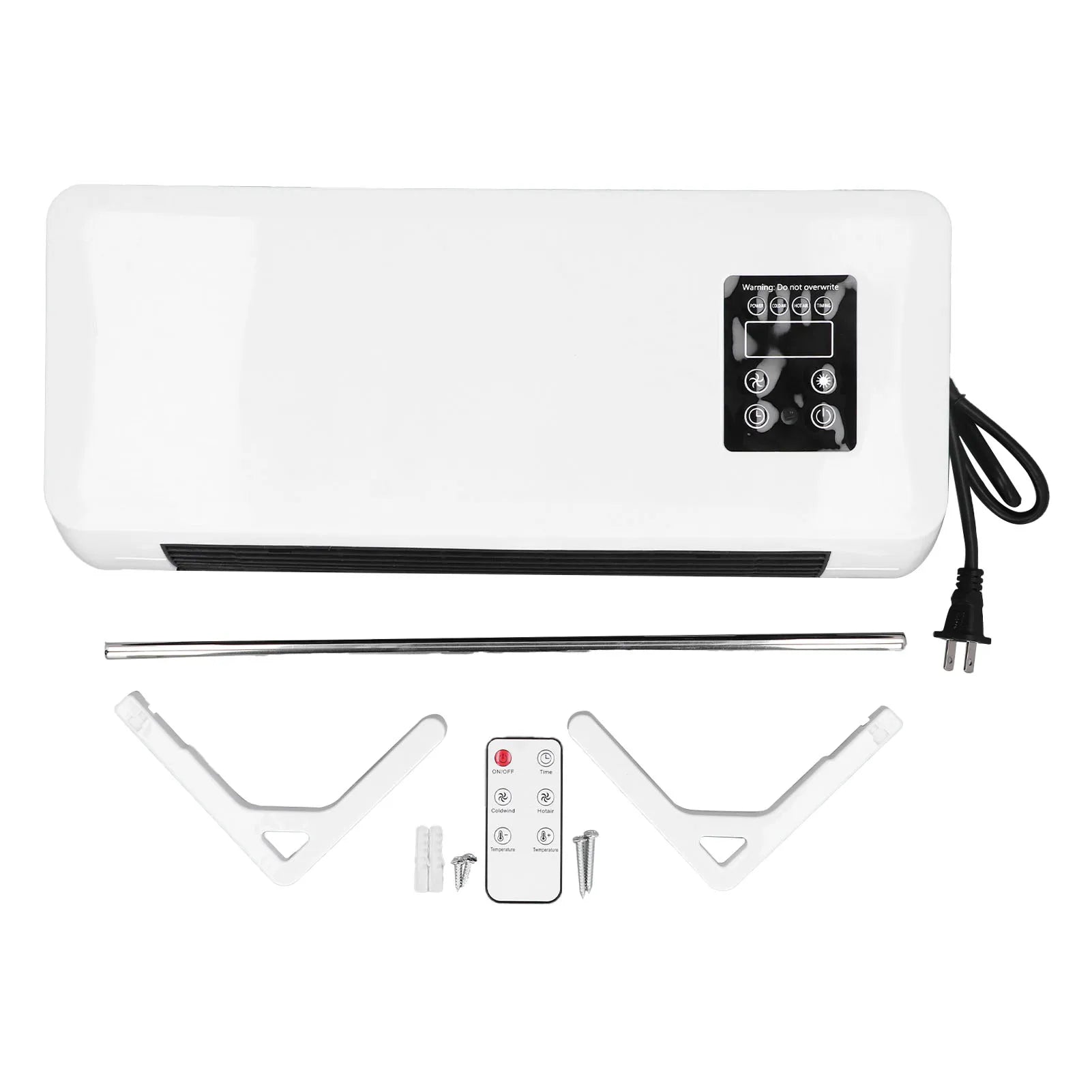 Wall Mounted Conditioner Heater Adjustable Wall Mount Portable Conditioner  Fast Heating Energy Saving for Bedroom