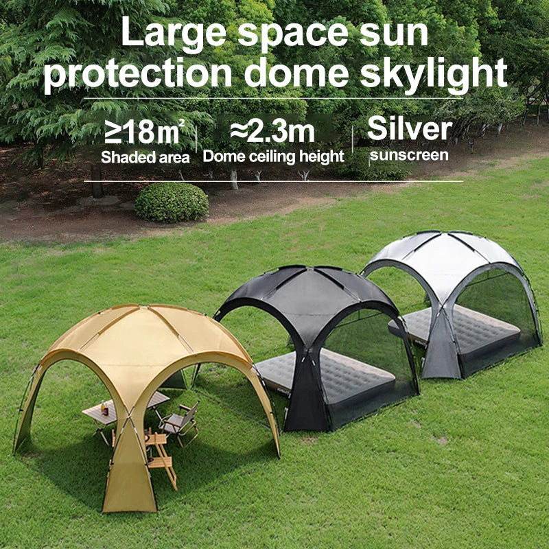 Sonuto 8-13 Person Camping Tent Sun Rainproof & Anti-Mosquito Large Car Awning Compact Foldable Outdoor Pavilion for Family