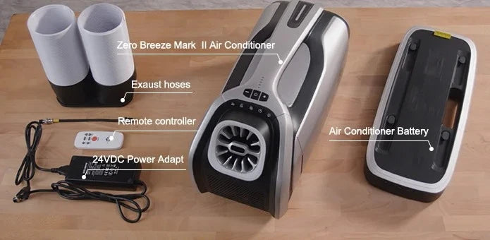 650W Portable Air Conditioner for Tent RV Car Truck, DC 24V/12V, Compact Cooling, Lightweight & Energy Efficient