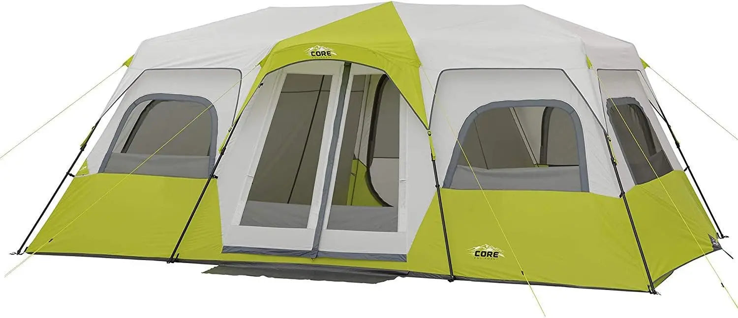 CORE Instant Cabin Tents | 6 Person / 9 Person / 10 Person / 12 Person Family Cabin Multi Room Pop Up Tents Car Camping