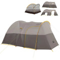 KOTA Camping Tent, Double Layer Waterproof Tents for Camping, Large and Tall Family Tent with Vestibules Porch