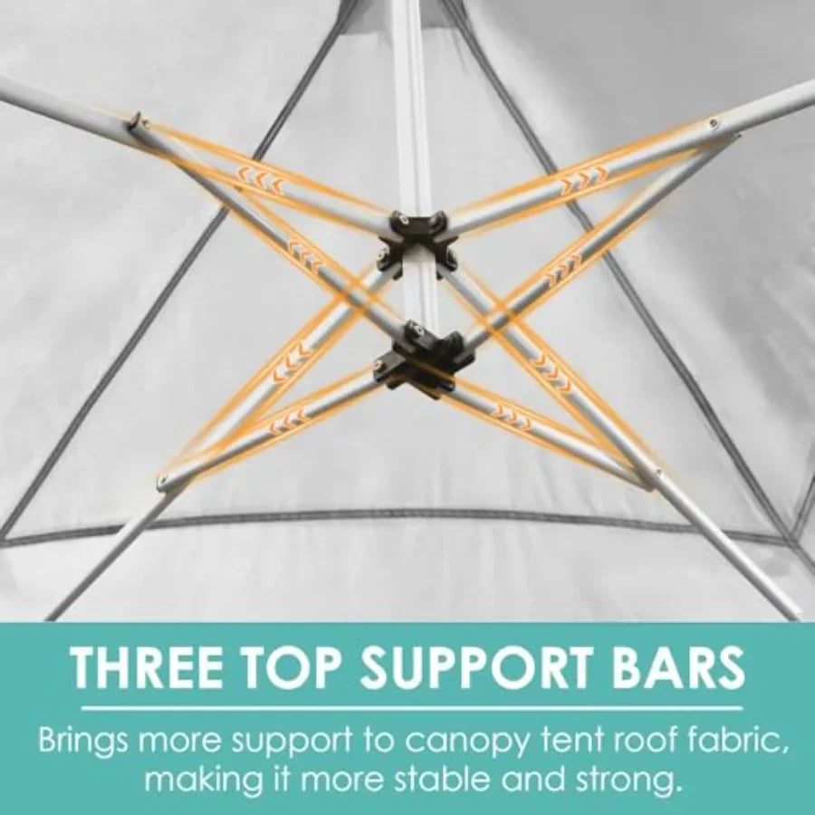 Tente pop-up 10x20 pieds avec 6 parois latérales, tente de réception robuste, hauteur réglable, grand gazebo commercial, protection solaire