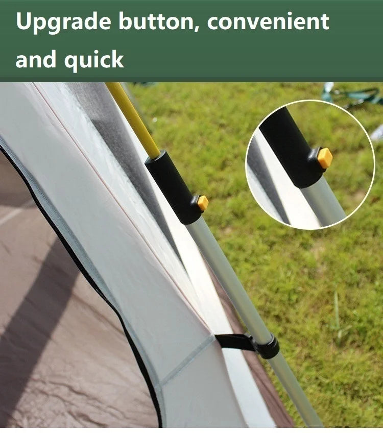 Automatic Camping Tent Outdoor Waterproof Anti-UV Hexagonal Big Tent Aluminum Pole Garden Pergola Awning Family Tent 4-6 Persons
