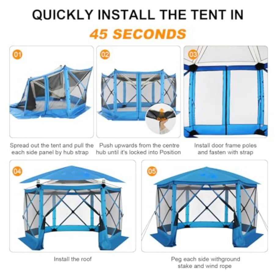12x12 FT Pop Up  Stargazing Tent Gazebos On Clearance with Removable Roof  Sned in Gazebo Sn Tents Portable carpas para Patio f