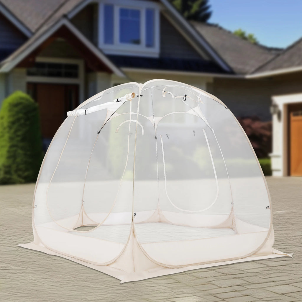 Clear Pop Up Bubble Tent Garden Courtyard Tent Camping Tent for Outdoor Lawns, Backyards  3*2.05m/9.84*6.73ft