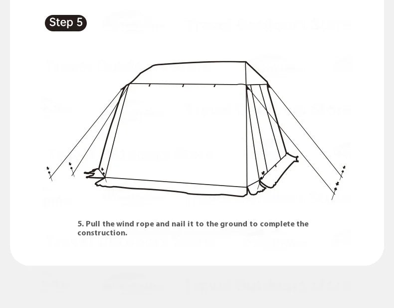 Naturehike Village 6.0-Roof Quick-open Camping Tent Outdoor Portable 150D Titanium Black Oxford Cloth Waterproof Sunscreen Tent