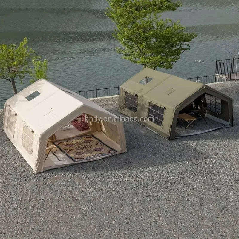 2026 17.28 Black Outdoor Camping Inflatable Tent Suitable For Outdoor Gatherings Of 8 To 12 People
