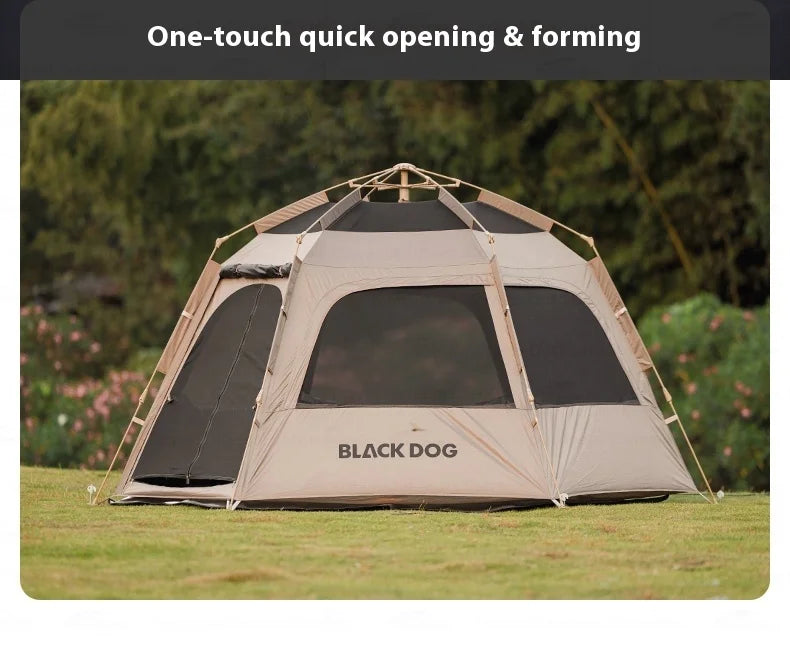 Naturehike BLACKDOG Qiyun 3-Speed Hexagonal Tent Sunscreen Stable Cooling Sensation Strong Wind Resistant Fiber Support With 360