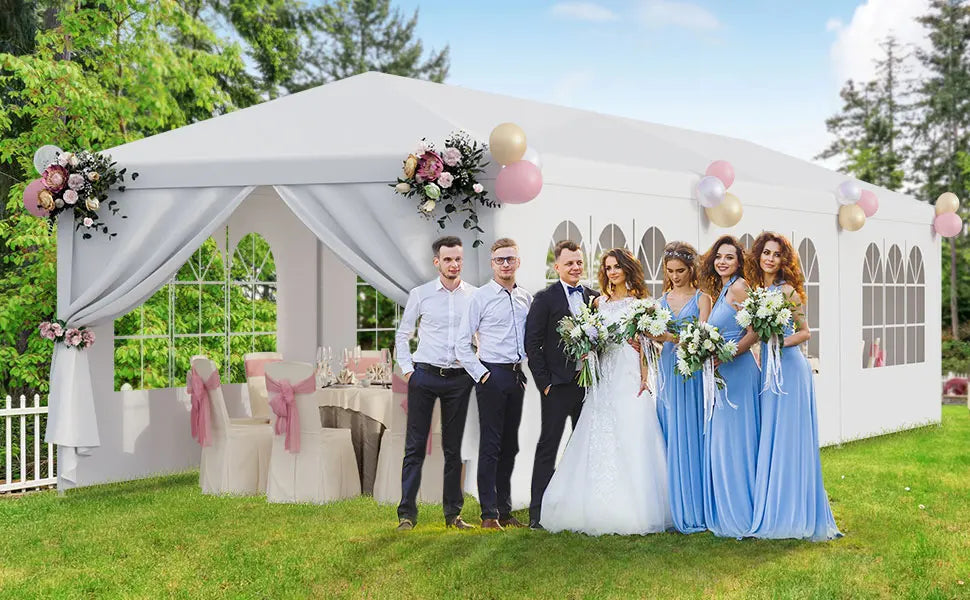 10'x30' Outdoor Party Tent Heavy Duty Large Backyard Canopy Tent Cater Party Favor Supplies Patio Gazebo for Outdoor Events