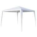 3 x 3 m Waterproof Tent with Spiral Tubes PE Cloth Iron Frame Outdoor Party Wedding Gazebo Heavy Duty Easy Setup White
