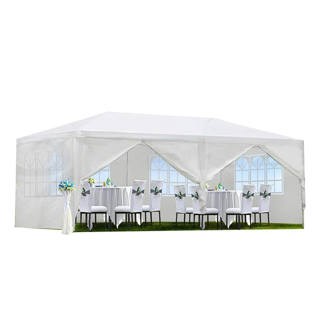 Tente de réception extérieure pour mariage avec parois latérales amovibles, abri de jardin robuste et imperméable pour fêtes, barbecues, événements, jardin, cour et patio