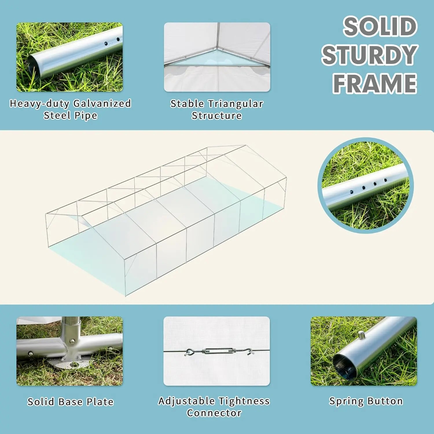 20x40ft Heavy Duty Party Tent Removable Sidewalls 2 Roll-up Doors 4 Storage Bags Outdoor Wedding Canopy White, Customized