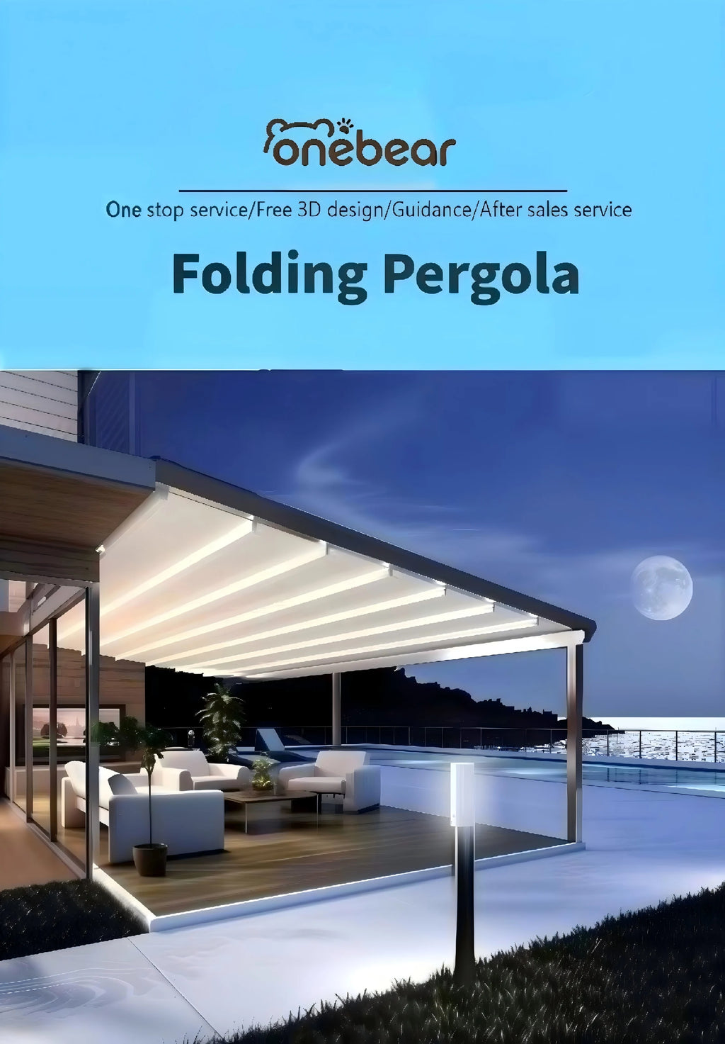Any Size Custom Wholesale Premium PVC Fabric Cover Motorized Gazebo Auto Retractable Waterproof Outdoor Patio Canopy