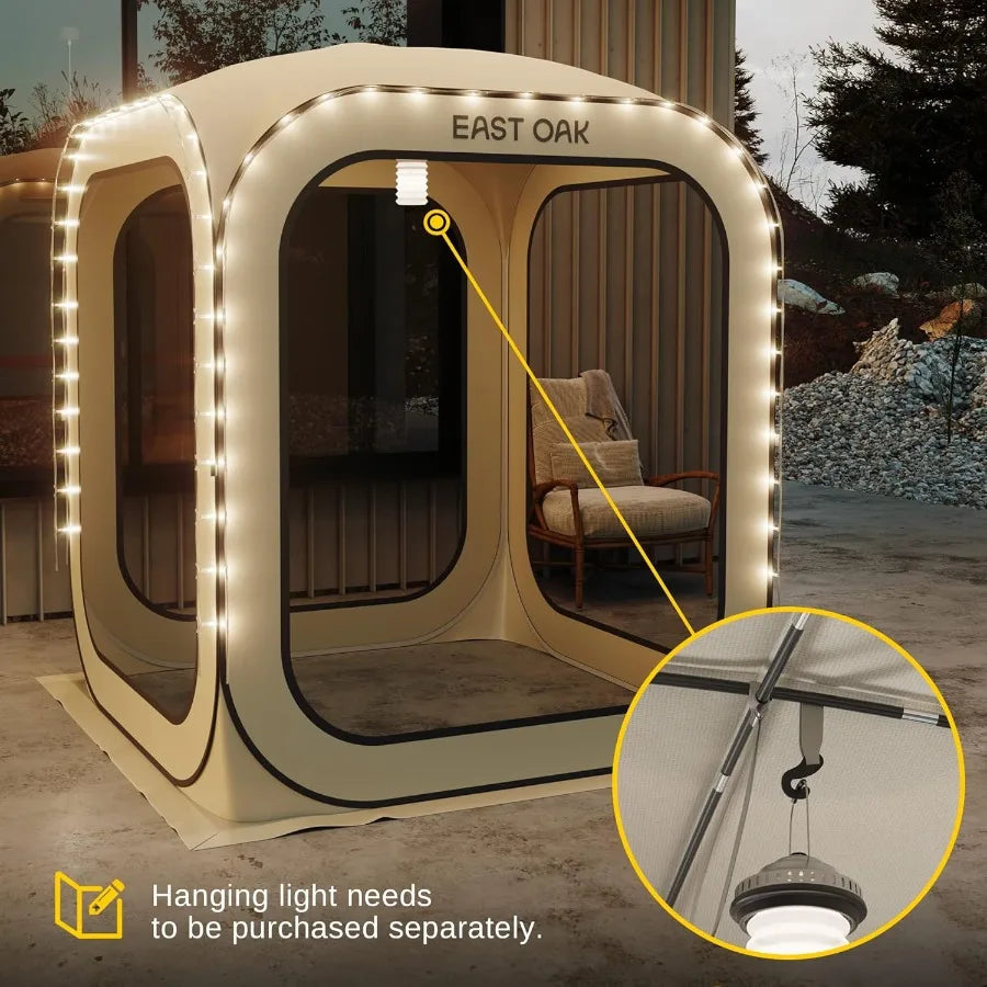Screen House Tent Pop-Up Portable Screen Room Canopy Instant Screen Tent 4 x 4 FT with Carry Bag for Patio Backyard Deck Outdoo