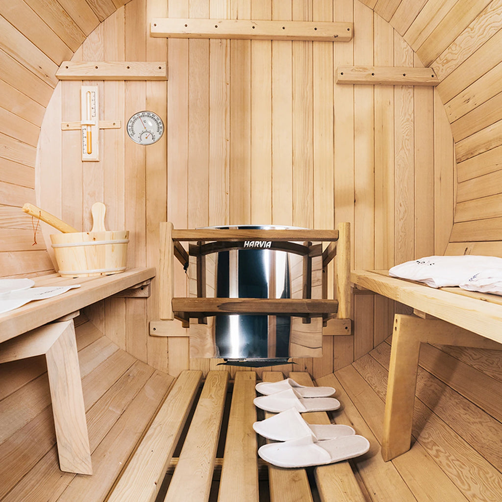 Sauna familial extérieur durable en bois de pin, sauna traditionnel à vapeur
