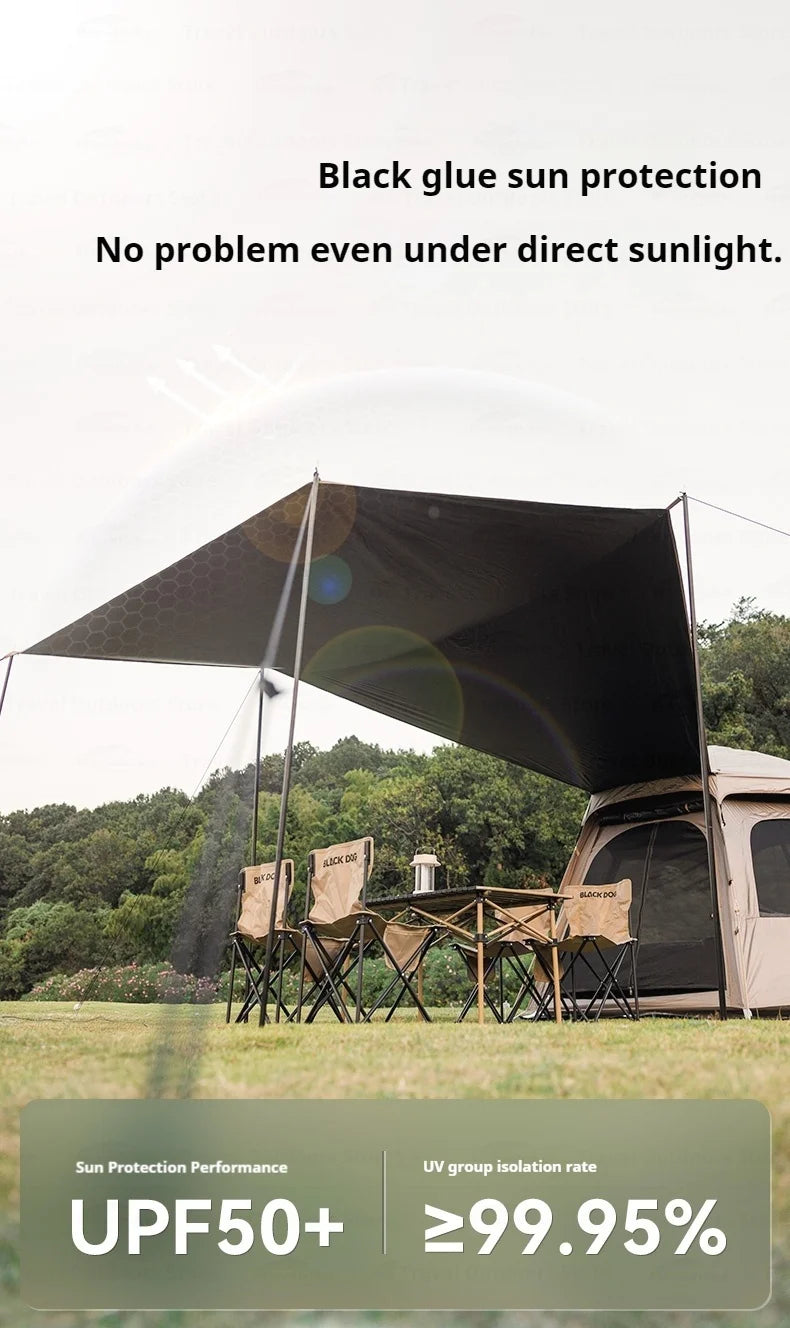 Naturehike BLACKDOG Qiyun 3-Speed Hexagonal Tent Sunscreen Stable Cooling Sensation Strong Wind Resistant Fiber Support With 360