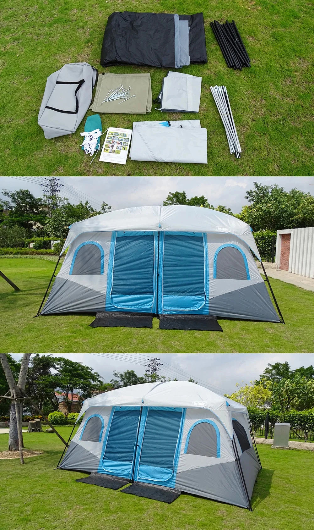 8 10 12 Person Large Family Camping Tent Waterproof Outdoor Cabin Shelter for Spacious Group Camping Events Marquee