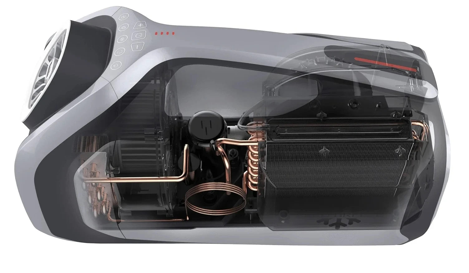 650W Portable Air Conditioner for Tent RV Car Truck, DC 24V/12V, Compact Cooling, Lightweight & Energy Efficient