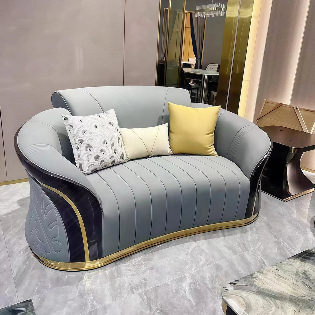 European Style Velvet Fabric Sectional Sofa Set with High Density Sponge for Living Room Hotel & Mall Furniture