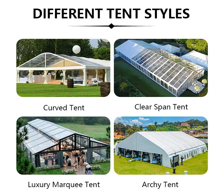 Luxury White Big Large Marquee Tipi Tents 100 150 200 300 500 People Outdoor Party Wedding Tent