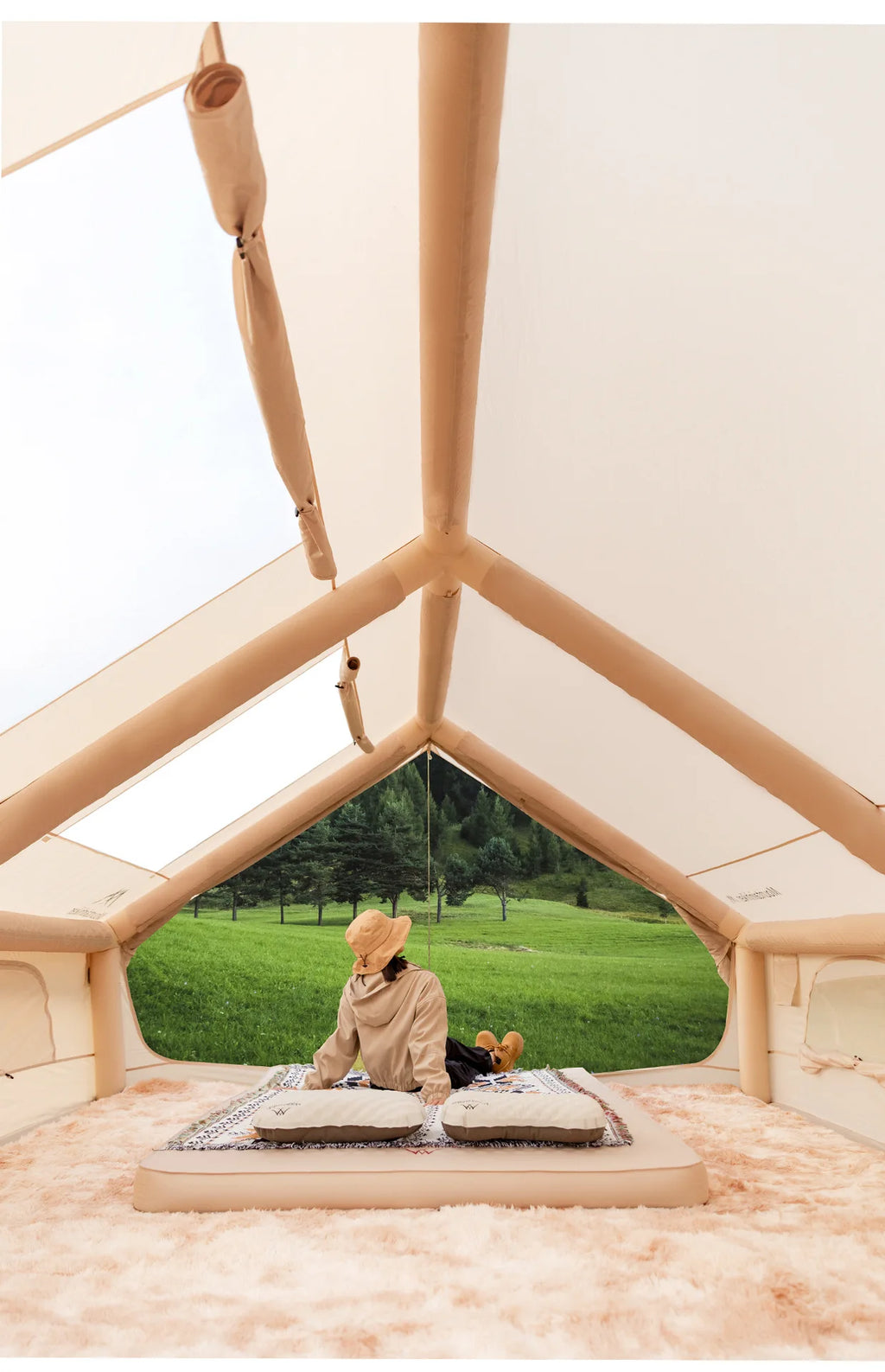 Mountainhiker Outdoor Camping Inflatable Tent Portable Folding Fully Automatic Rainproof Tourism 12 ㎡ Family House